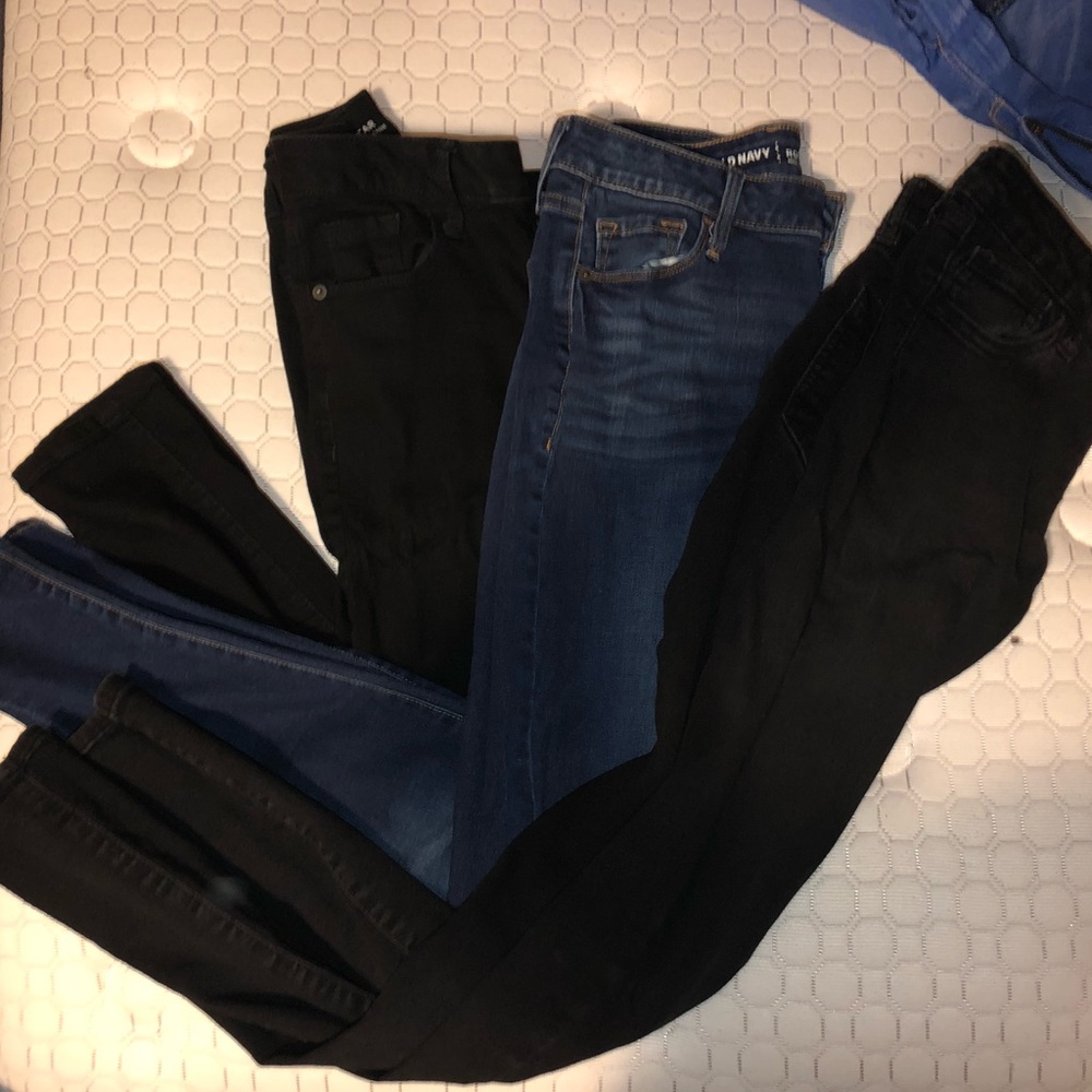 Three pairs of Old Navy jeans